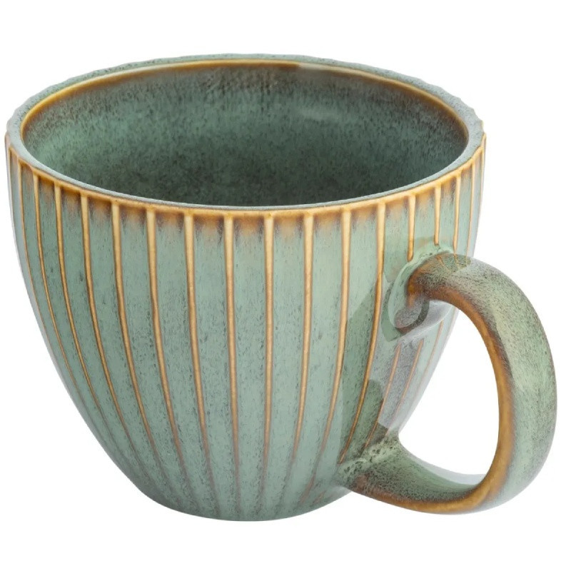 Filiżanka porcelanowa duża 450 ml Altom Sage kubek do kawy herbaty szałwiowa retro