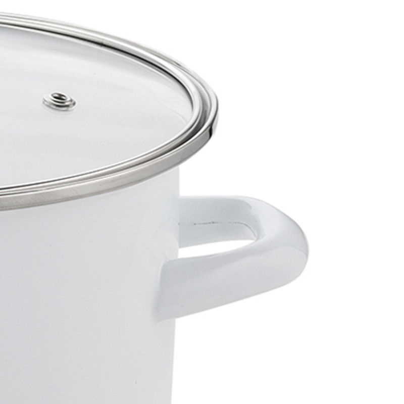 Garnki emaliowane proste 2/2.65/3.75/4.8 L zestaw 4 sztuk z pokrywkami Protea Florina