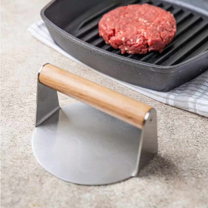 Praska stalowa do mięsa na hamburgery 14 cm prasa dociskowa Kinghoff KH 1878