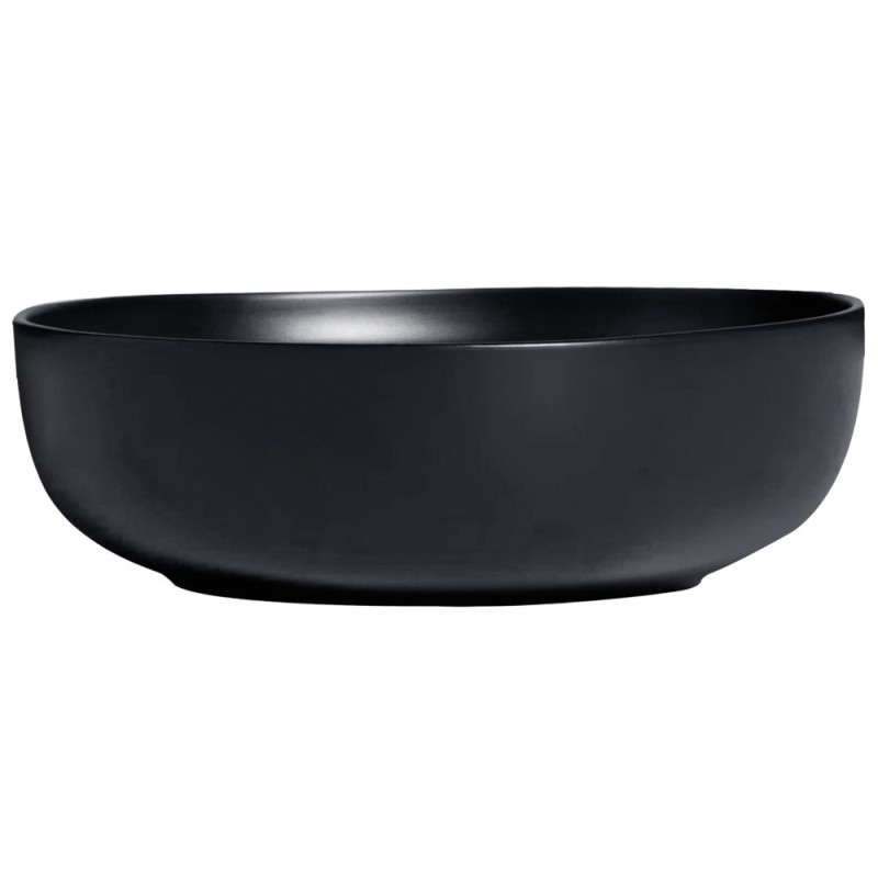 Serwis obiadowy porcelanowy MG Home Artena 18 elementów zestaw talerzy dla 6 osób czarny