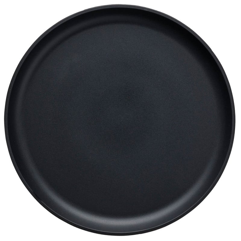 Serwis obiadowy porcelanowy MG Home Artena 22 elementy zestaw talerzy misek dla 6 osób czarny