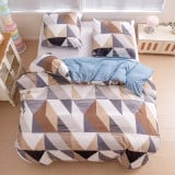 Pościel 140x200 bawełna satynowa dwustronna GierekHoff gruba 2 części GH 3048 trójkąty