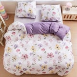 Pościel 140x200 bawełna satynowa dwustronna GierekHoff gruba 2 części GH 3062 kwiaty