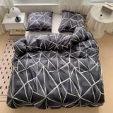 Pościel 200x220 bawełna satynowa dwustronna GierekHoff gruba 3 części GH 3075 trójkąty