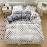 Pościel 200x220 bawełna satynowa dwustronna GierekHoff gruba 3 części GH 3076 kropki