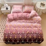 Pościel 200x220 bawełna satynowa dwustronna GierekHoff gruba 3 części GH 3079 czerwone heksy