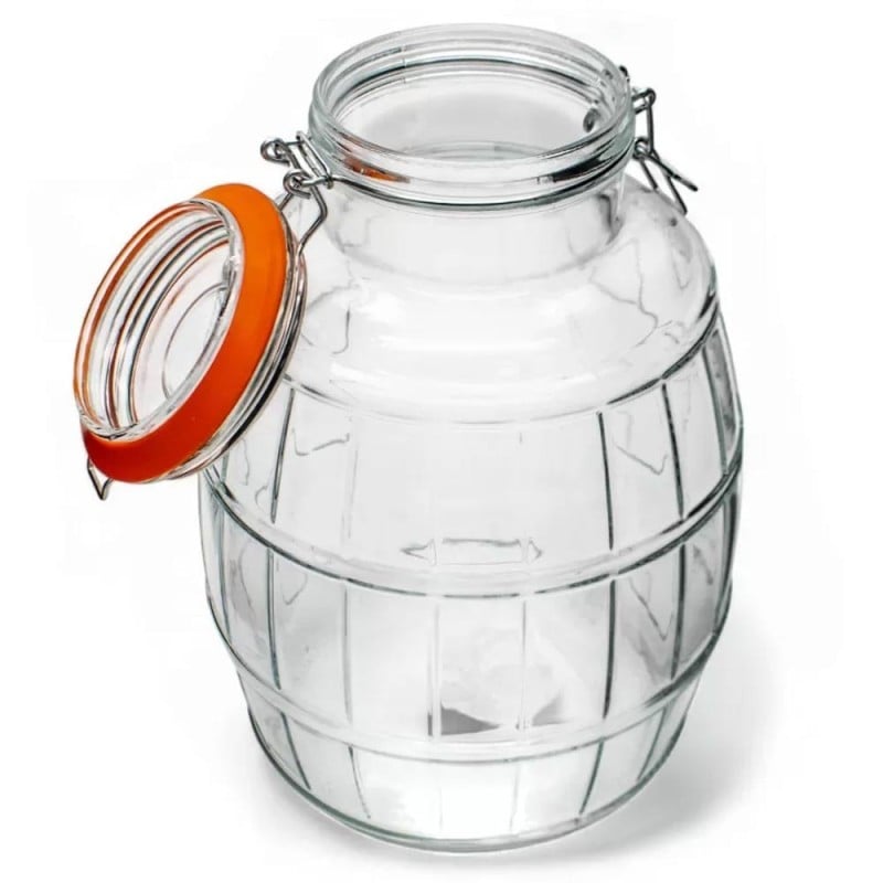 Słój szklany z klamrą 2200 ml słoik hermetyczny z uszczelką do przetworów Tragar 44026