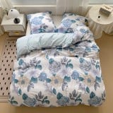 Pościel 140x200 bawełna satynowa dwustronna GierekHoff gruba 2 części GH 3086 kwiaty