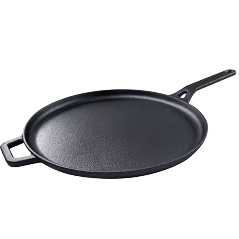 Patelnia żeliwna do naleśników 29 cm duża patelnia płaska Kinghoff KH 1895
