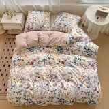 Pościel 200x220 bawełna satynowa dwustronna GierekHoff gruba 3 części GH 3081 malowana natura