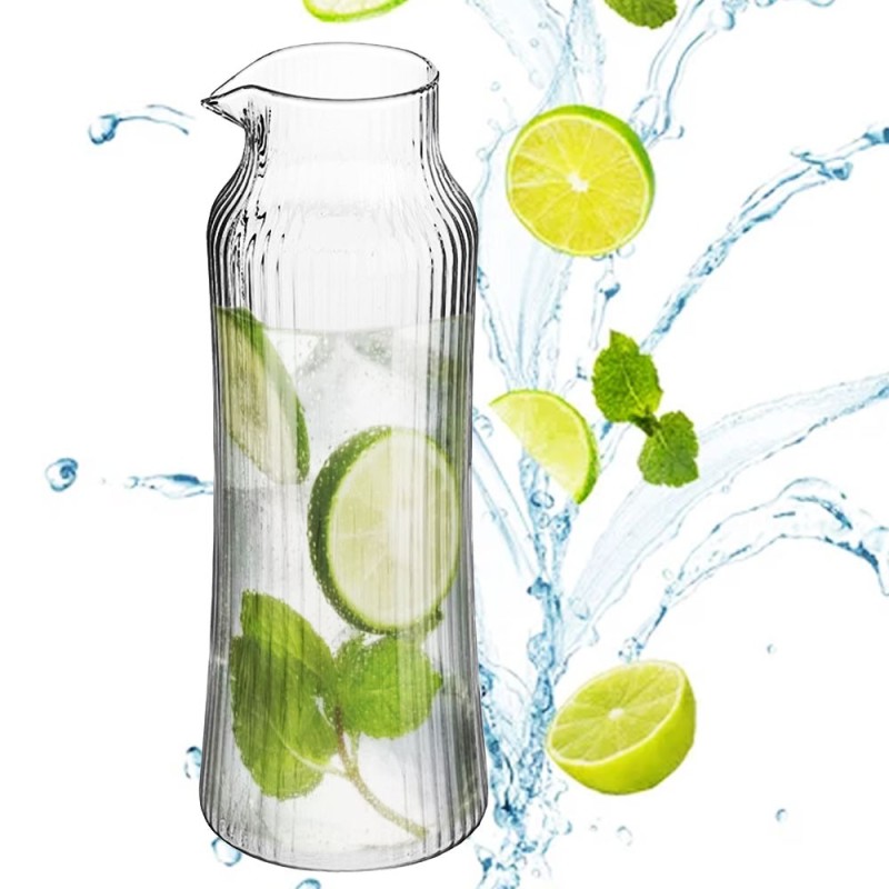 Karafka szklana 1100 ml do wody lemoniady szkło ryflowane Florina Michael