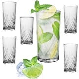 Szklanki do drinków 370 ml wysokie zestaw 6 sztuk napoje woda Long Drink Corda Florina