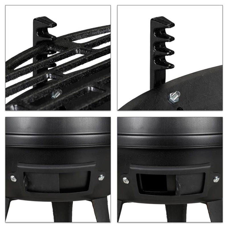 Grill żeliwny przenośny z misą paleniskową ogrodowy Brunbeste BR 2645