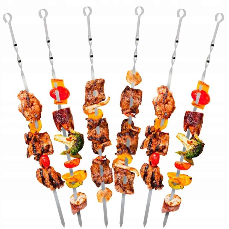 Szpikulce do szaszłyków BBQ szpady na grill kijki na ognisko  zestaw 6 sztuk Krisberg KR 2777