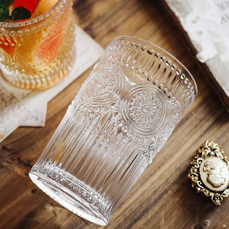 Szklanki do wody drinków 340 ml wysokie zestaw 6 sztuk Long Drink Rosetta Florina