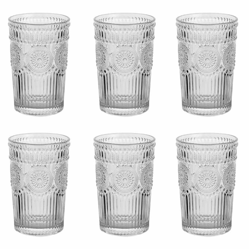 Szklanki do wody drinków 340 ml wysokie zestaw 6 sztuk Long Drink Rosetta Florina