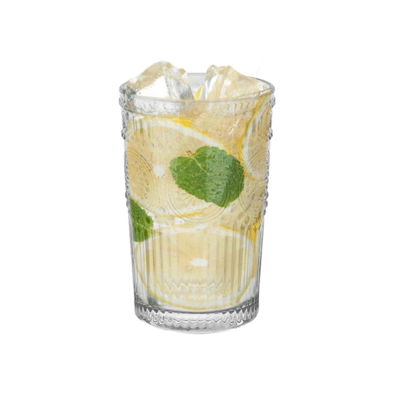 Szklanki do wody drinków 340 ml wysokie zestaw 6 sztuk Long Drink Rosetta Florina