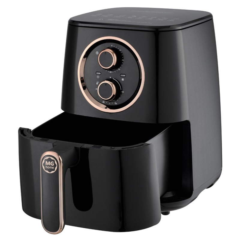 Airfryer 5 w 1 frytkownica beztłuszczowa MG Home Rose Gold Air Fryer 4.2 L czarna 1400W