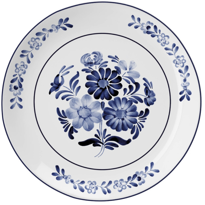 Serwis obiadowy porcelanowy MG Home Sintra 18 elementów zestaw talerzy dla 6 osób kwiaty