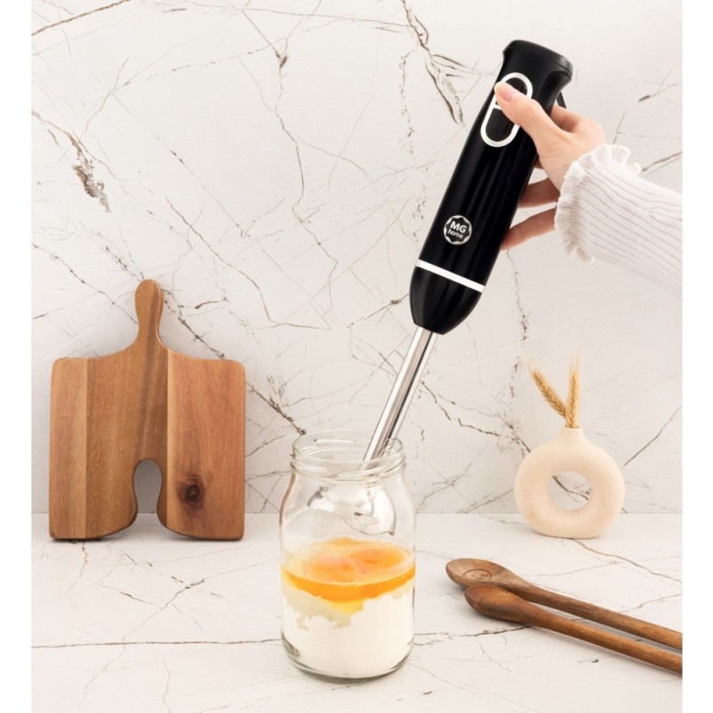 Blender ręczny MG Home 300W z regulacją prędkości czarny do zup koktajli mocny