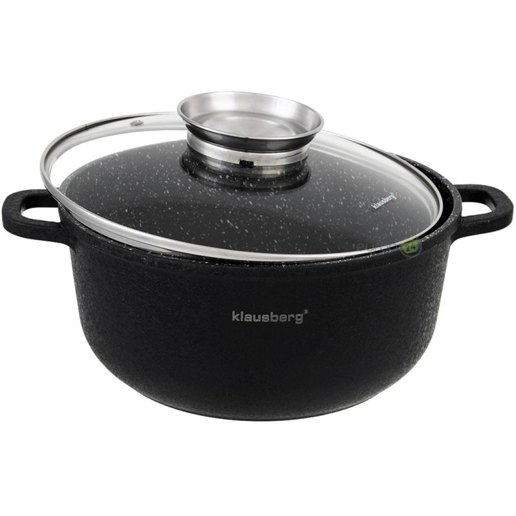 Garnki marmurowe Klausberg KB 7359 Zestaw garnków granitowych indukcyjnych