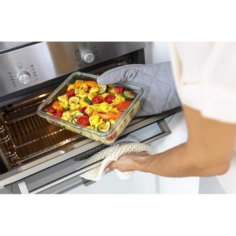 Pojemniki szklane lunchbox GierekHoff Riffle 1500/1000/400 ml żaroodporne szczelne GH 1107