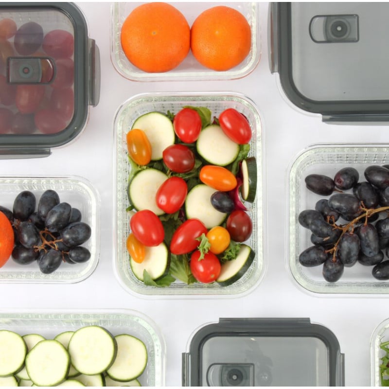 Pojemniki szklane lunchbox GierekHoff Riffle 1500/1000/400 ml żaroodporne szczelne GH 1107