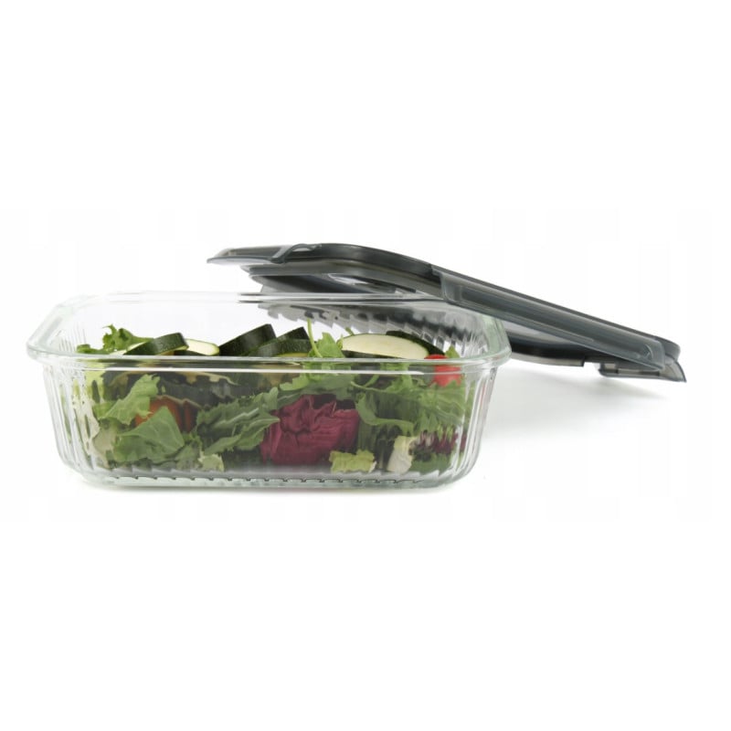 Pojemniki szklane lunchbox GierekHoff Riffle 1500/1000/400 ml żaroodporne szczelne GH 1107