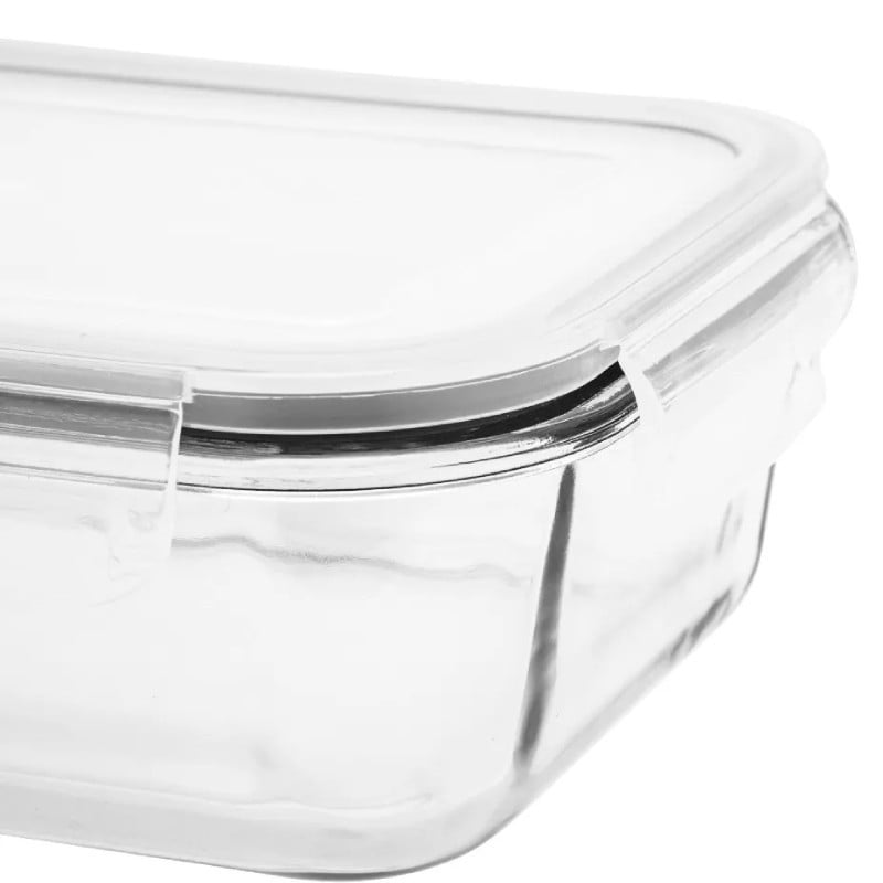 Pojemniki szklane 1040 ml prostokątne lunchbox GierekHoff Corio zestaw 3 sztuki żaroodporne hermetyczne GH 1109