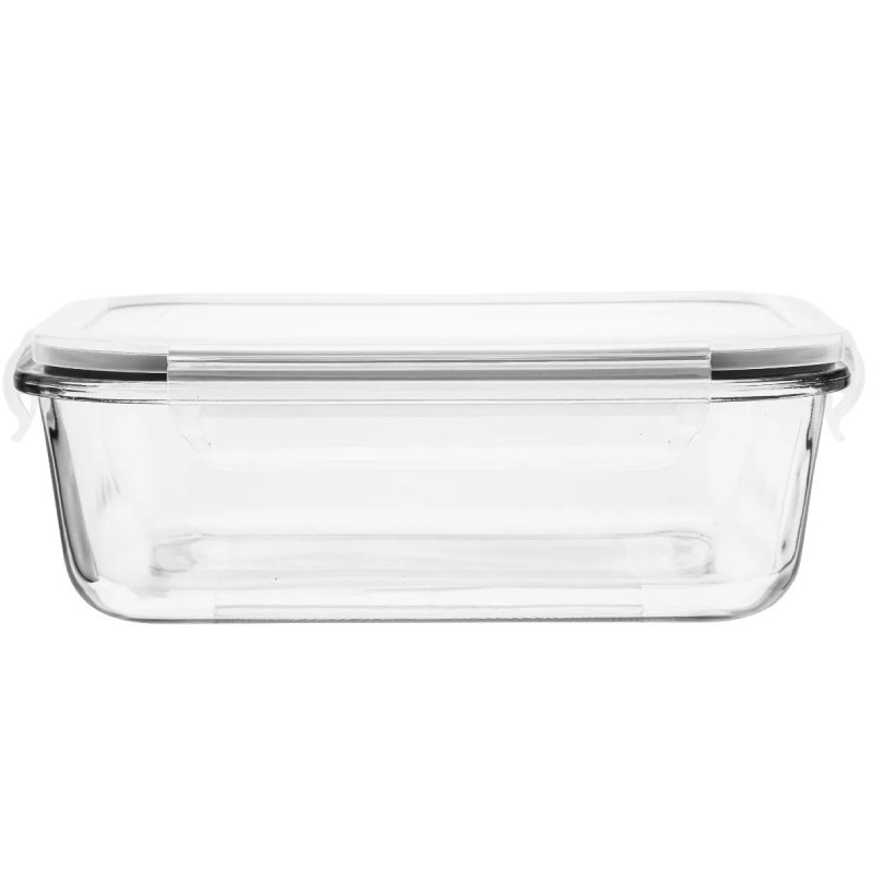 Pojemniki szklane 640 ml prostokątne lunchbox GierekHoff Corio zestaw 3 sztuki żaroodporne hermetyczne GH 1108