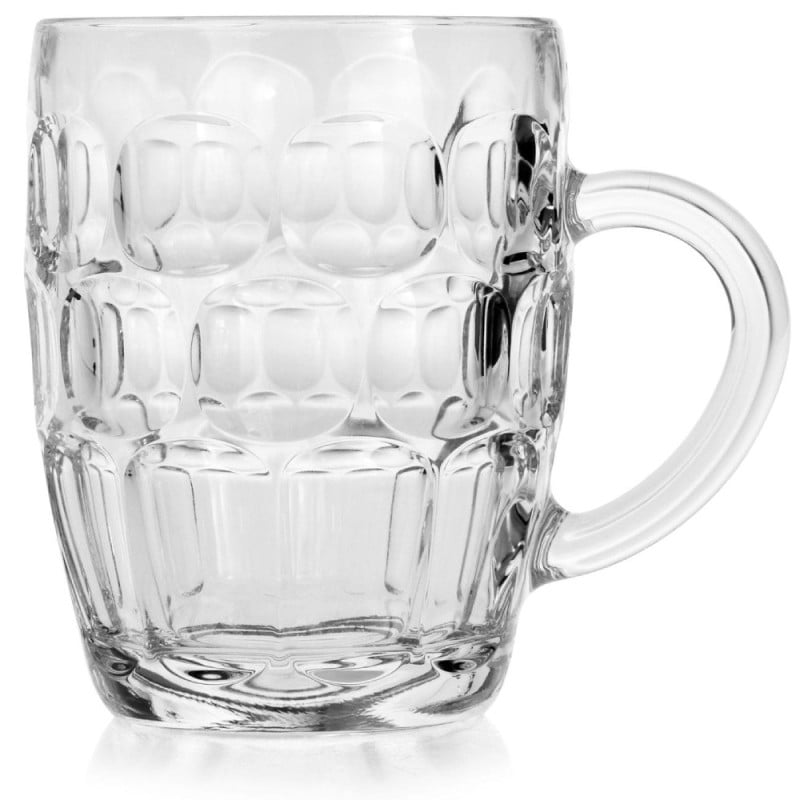 Kufle do piwa 540 ml Galicja Nixon z uchem szklany zestaw kufli 6 sztuk