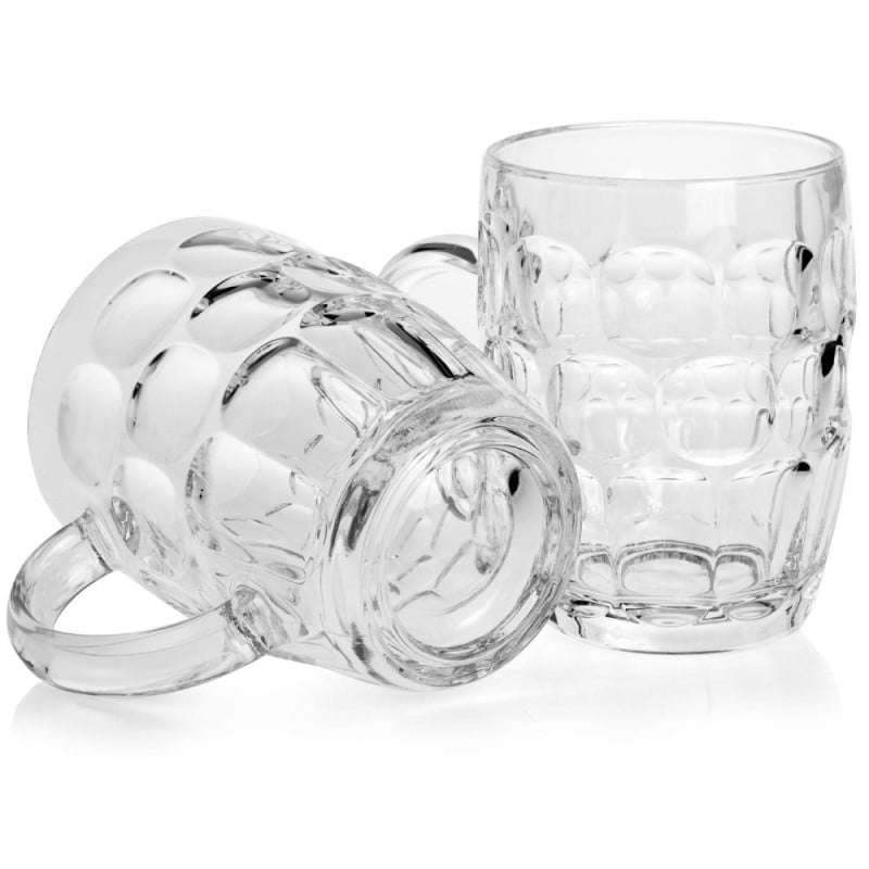 Kufle do piwa 540 ml Galicja Nixon z uchem szklany zestaw kufli 6 sztuk