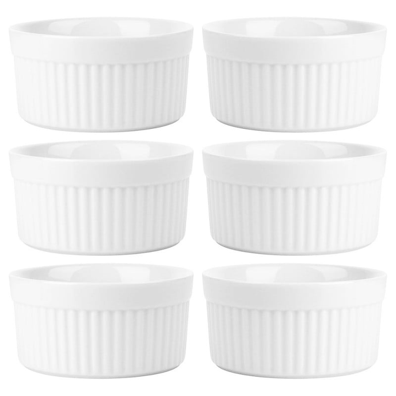 Kokilki do zapiekania 260 ml ramekin zestaw 10 sztuk salaterki miseczki pojemniki porcelanowe Brulee