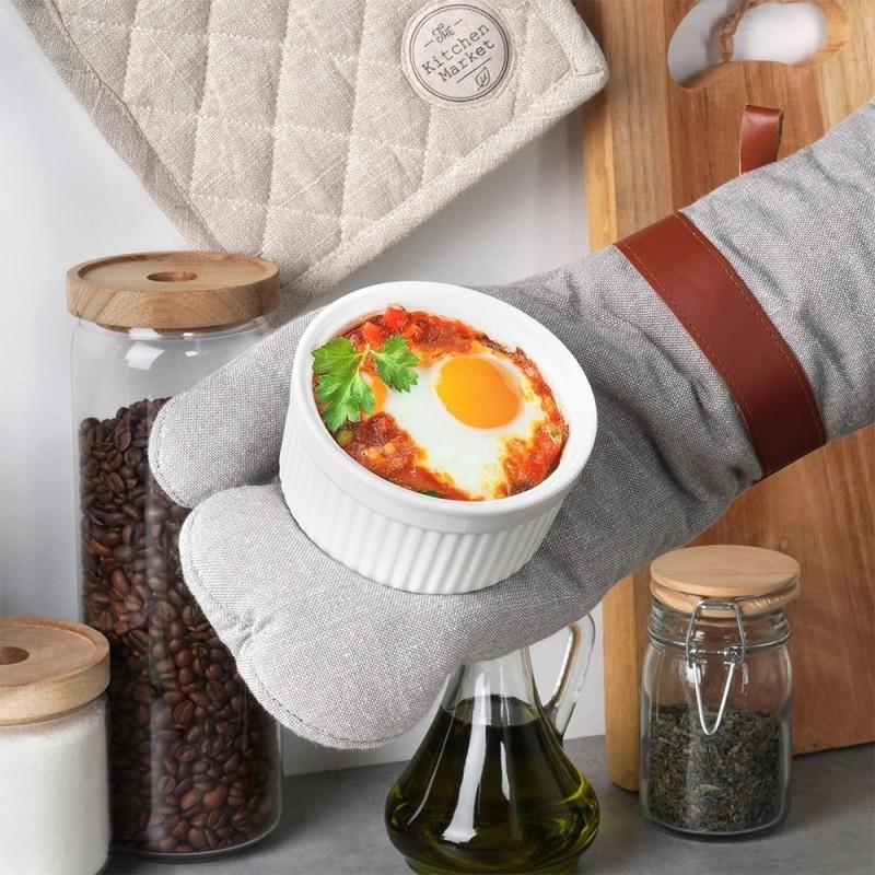 Kokilki do zapiekania 260 ml ramekin zestaw 10 sztuk salaterki miseczki pojemniki porcelanowe Brulee