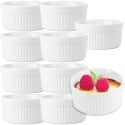 Kokilki do zapiekania 260 ml ramekin zestaw 10 sztuk salaterki miseczki pojemniki porcelanowe Brulee
