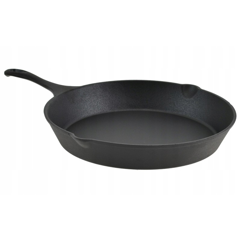 Patelnie żeliwne 20/25/30cm zestaw 3 sztuk ciężkie głębokie Krisberg KR 2711 indukcja gaz