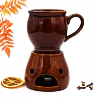 Kubek z podgrzewaczem na grzane wino piwo 250 ml  Kubek kamionkowy do grzańca góralski SBC03