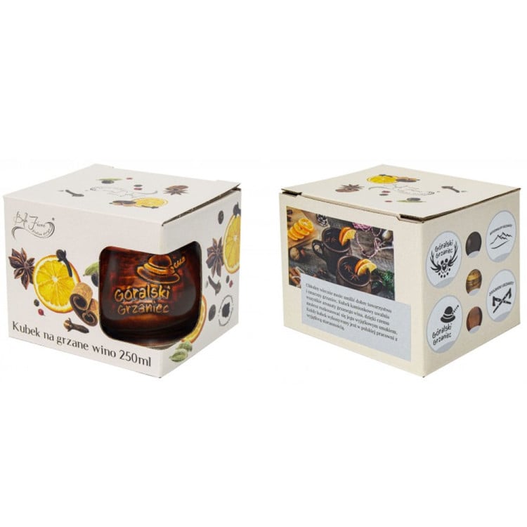 Kubek kamionkowy 300 ml na grzane wino Bella Fiore do grzańca góralski