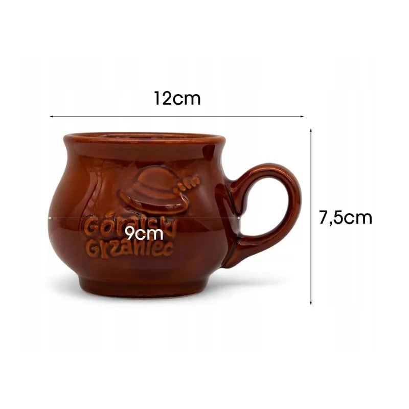 Kubek kamionkowy 300 ml na grzane wino Bella Fiore do grzańca góralski