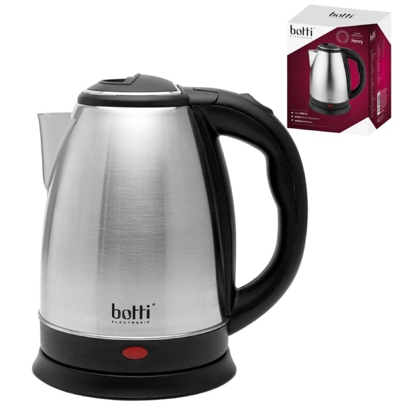 Czajnik elektryczny stalowy Botti Electronic Henry 1,8 L 1800W srebrny inox