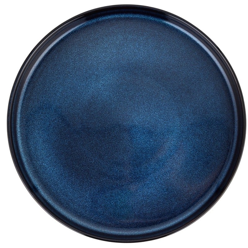 Serwis obiadowy porcelanowy Florina Evia Blue 24 elementy zestaw talerzy dla 6 osób modern