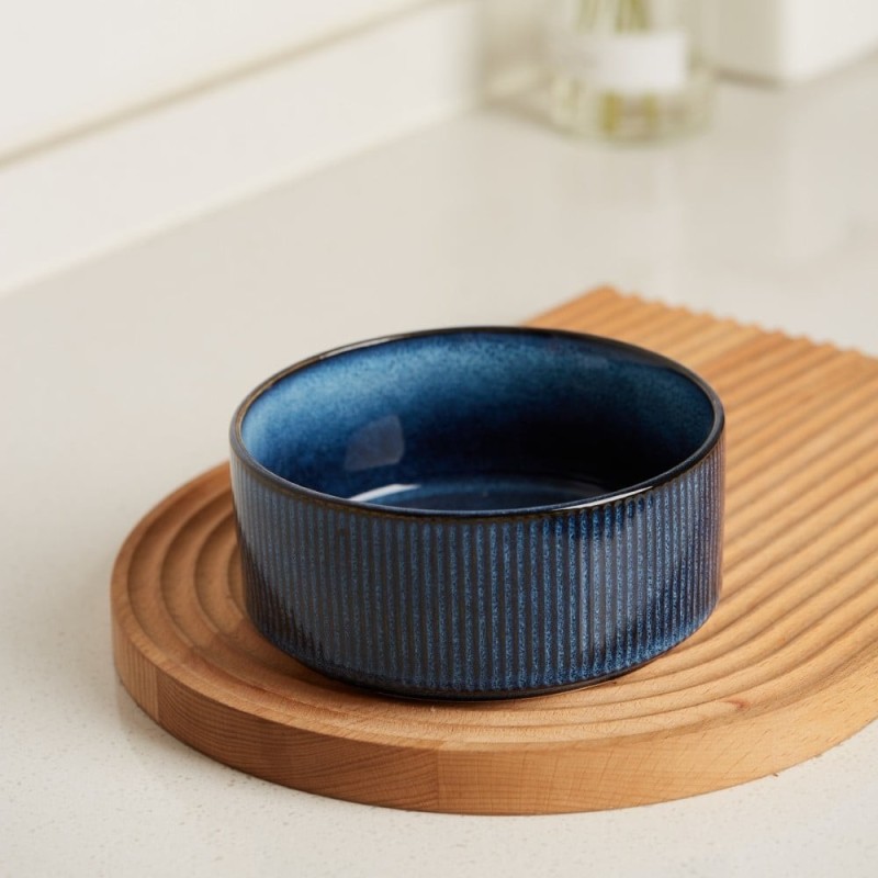 Serwis obiadowy porcelanowy Florina Evia Blue 24 elementy zestaw talerzy dla 6 osób modern