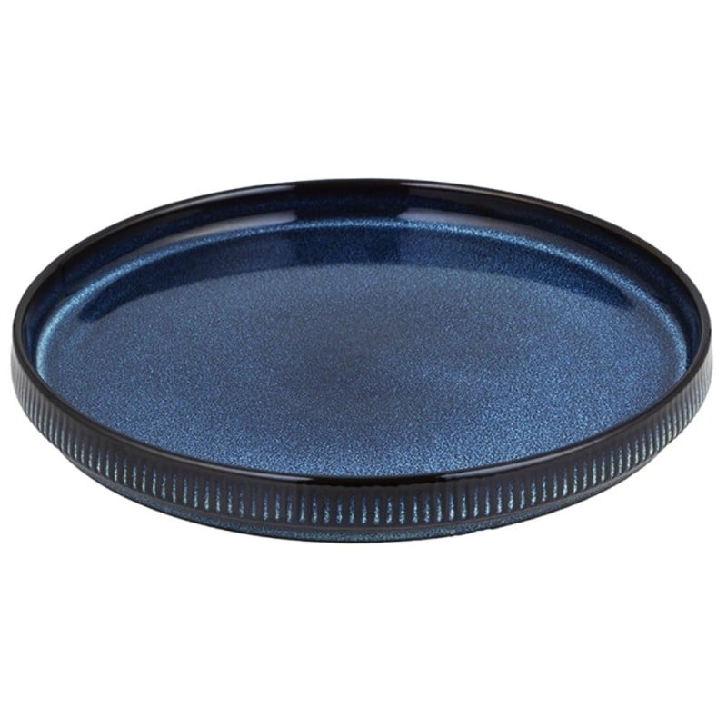 Serwis obiadowy porcelanowy Florina Evia Blue 30 elementów zestaw talerzy dla 6 osób modern
