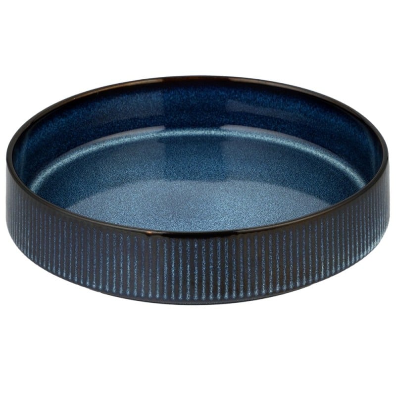 Serwis obiadowy porcelanowy Florina Evia Blue 30 elementów zestaw talerzy dla 6 osób modern