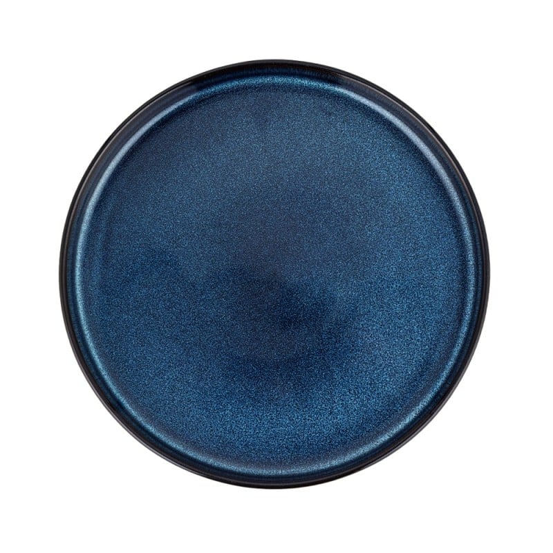 Serwis obiadowy porcelanowy Florina Evia Blue 30 elementów zestaw talerzy dla 6 osób modern