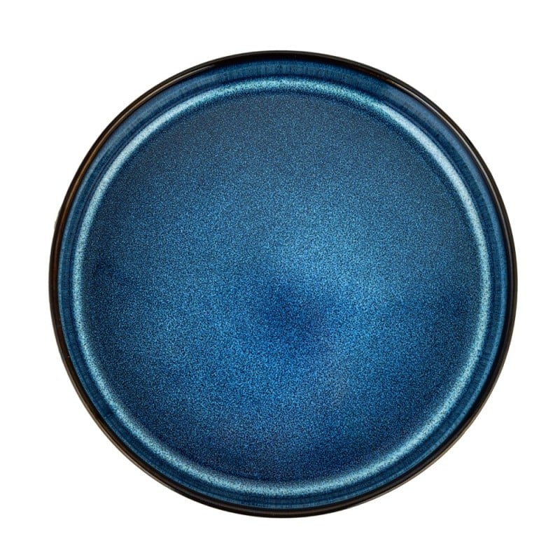 Serwis obiadowy porcelanowy Florina Evia Blue 30 elementów zestaw talerzy dla 6 osób modern