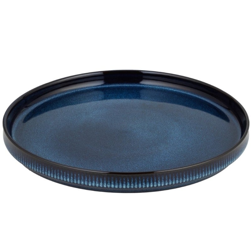 Serwis obiadowy porcelanowy Florina Evia Blue 30 elementów zestaw talerzy dla 6 osób modern