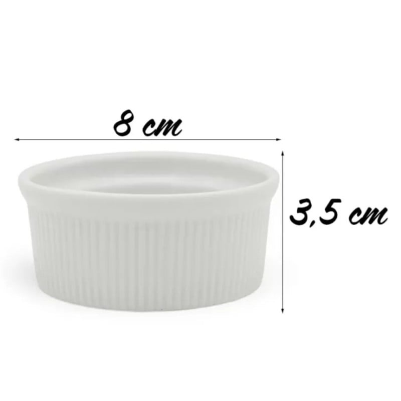 Kokilki do zapiekania 150 ml ramekin zestaw 8 sztuk salaterki miseczki pojemniki porcelanowe Brulee Tragar