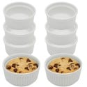 Kokilki do zapiekania 250 ml ramekin zestaw 8 sztuk salaterki miseczki pojemniki porcelanowe Brulee Tragar