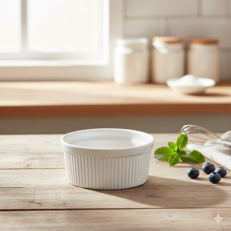 Kokilki do zapiekania 150 ml ramekin zestaw 8 sztuk salaterki miseczki pojemniki porcelanowe Brulee Tragar